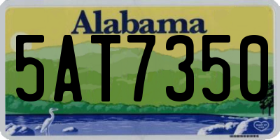 AL license plate 5AT7350