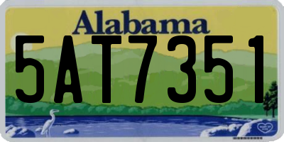 AL license plate 5AT7351