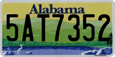 AL license plate 5AT7352