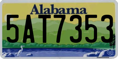 AL license plate 5AT7353