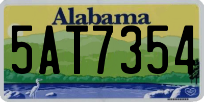 AL license plate 5AT7354