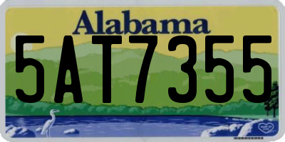 AL license plate 5AT7355