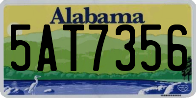 AL license plate 5AT7356