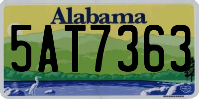AL license plate 5AT7363