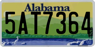AL license plate 5AT7364