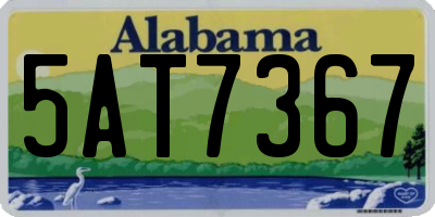 AL license plate 5AT7367