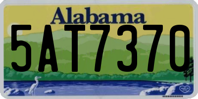 AL license plate 5AT7370