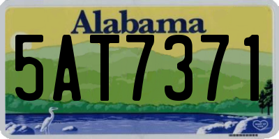 AL license plate 5AT7371