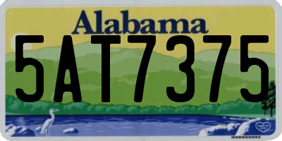 AL license plate 5AT7375
