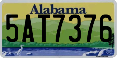 AL license plate 5AT7376