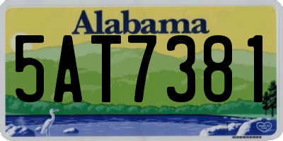 AL license plate 5AT7381