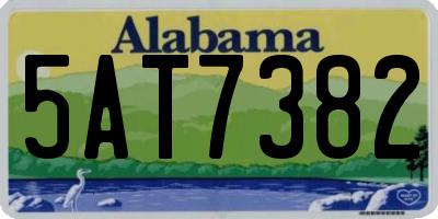 AL license plate 5AT7382