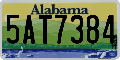 AL license plate 5AT7384