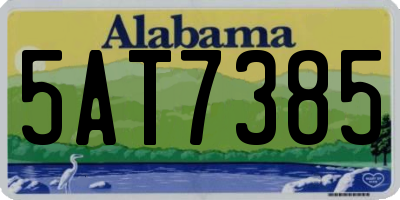 AL license plate 5AT7385