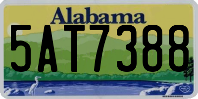 AL license plate 5AT7388