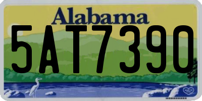 AL license plate 5AT7390
