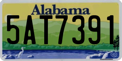 AL license plate 5AT7391