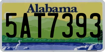 AL license plate 5AT7393