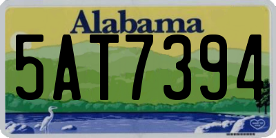 AL license plate 5AT7394