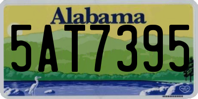 AL license plate 5AT7395