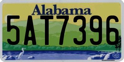 AL license plate 5AT7396