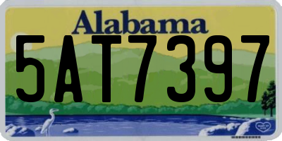 AL license plate 5AT7397