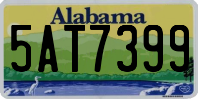 AL license plate 5AT7399