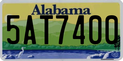 AL license plate 5AT7400
