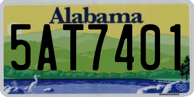 AL license plate 5AT7401
