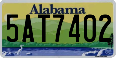 AL license plate 5AT7402