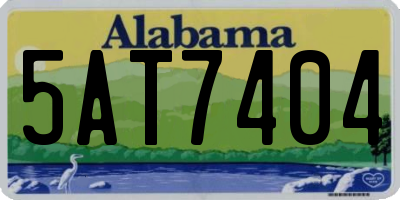 AL license plate 5AT7404