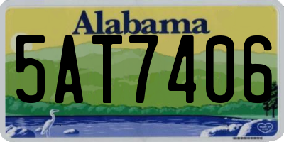 AL license plate 5AT7406