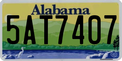 AL license plate 5AT7407