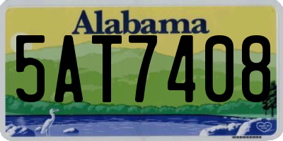 AL license plate 5AT7408