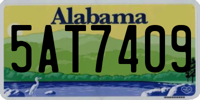 AL license plate 5AT7409
