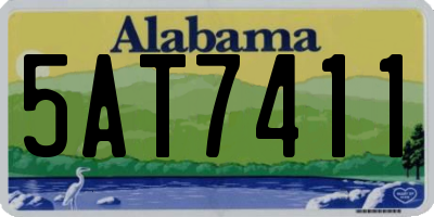 AL license plate 5AT7411