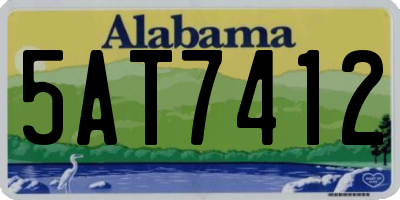 AL license plate 5AT7412