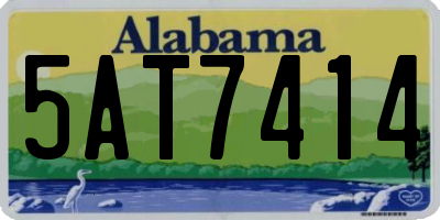 AL license plate 5AT7414
