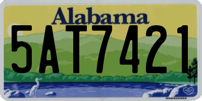 AL license plate 5AT7421