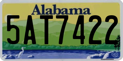 AL license plate 5AT7422