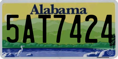 AL license plate 5AT7424