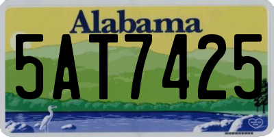AL license plate 5AT7425