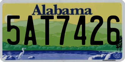 AL license plate 5AT7426
