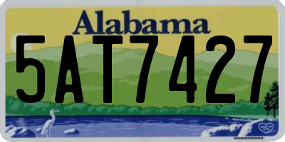 AL license plate 5AT7427