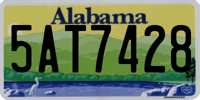 AL license plate 5AT7428