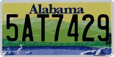 AL license plate 5AT7429