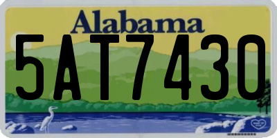 AL license plate 5AT7430
