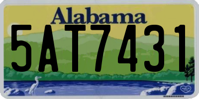 AL license plate 5AT7431