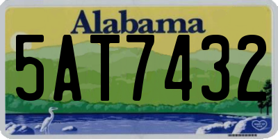 AL license plate 5AT7432