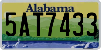 AL license plate 5AT7433